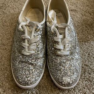 Kate Spade x Keds glitter sneakers sz 8